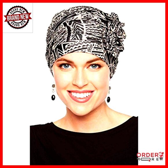 Soft Bamboo Viscose Flapper Turban Hat for Sensitive Scalps